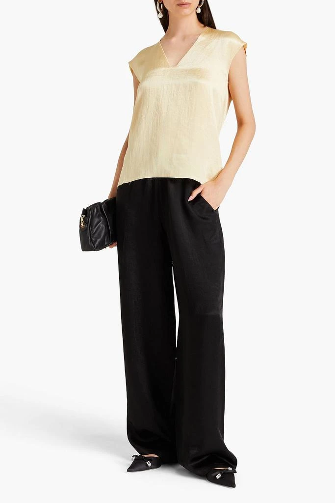Tibi Satin-twill wide-leg pants 2