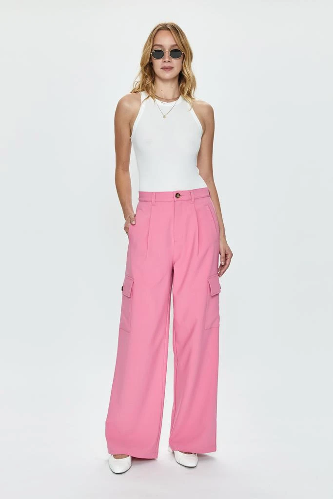 Pistola Denim Brynn High Rise Relaxed Cargo Trouser  - Pink Cosmos 1