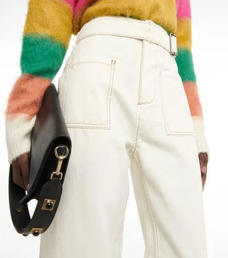 ETRO Low-rise straight cotton canvas pants 4