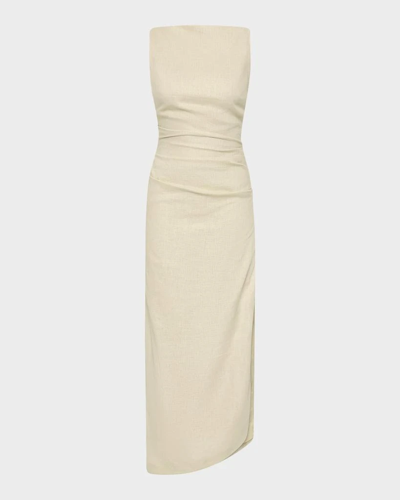 knee length dresses for ladies Tabitha Mesh Ruched Midi Dress – SEROYA