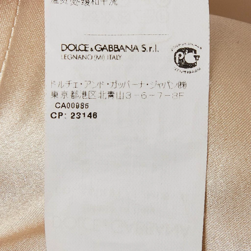 Dolce & Gabbana Dolce & Gabbana Gold Patterned Jacquard Sleeveless Mini Dress S 6