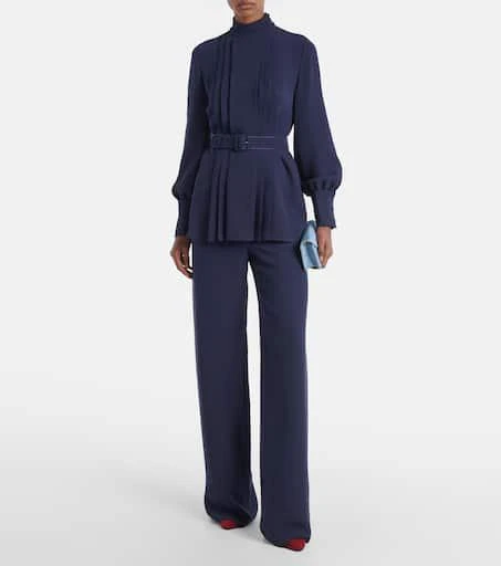 Valentino Cady Couture pleated belted blouse 2