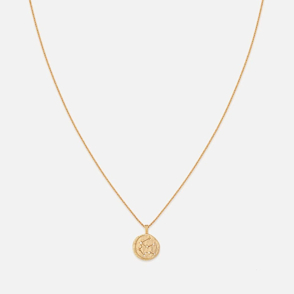 ASTRID & MIYU Aquarius Zodiac 18-Karat Plated Recycled Sterling Silver Necklace 1