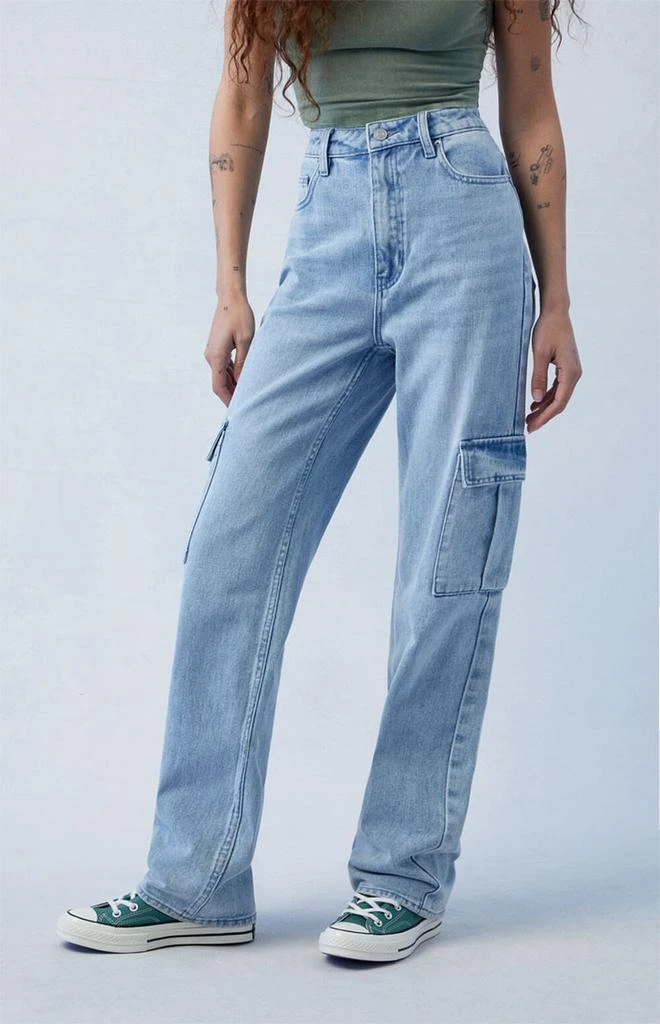 PacSun Light Indigo '90s Boyfriend Cargo Jeans 2