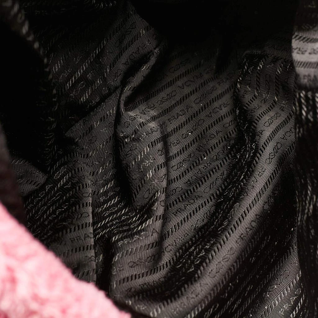 Prada Prada Pink Terry Cloth Logo Tote 7