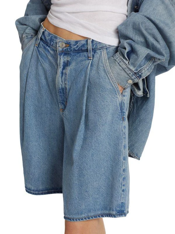 AGOLDE Ellis Denim Wide-Leg Trousers Shorts 4