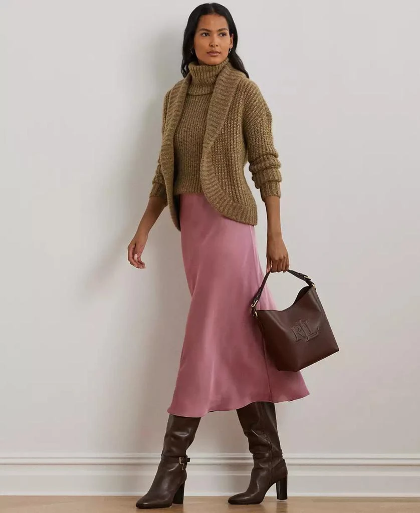 Ralph Lauren Women's Rib-Knit Shawl-Collar Cardigan 4