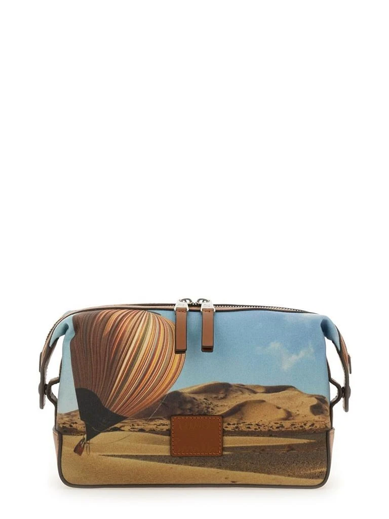 Paul Smith Paul Smith Stripe Balloon-Printed Zip-Up Wash Bag 1