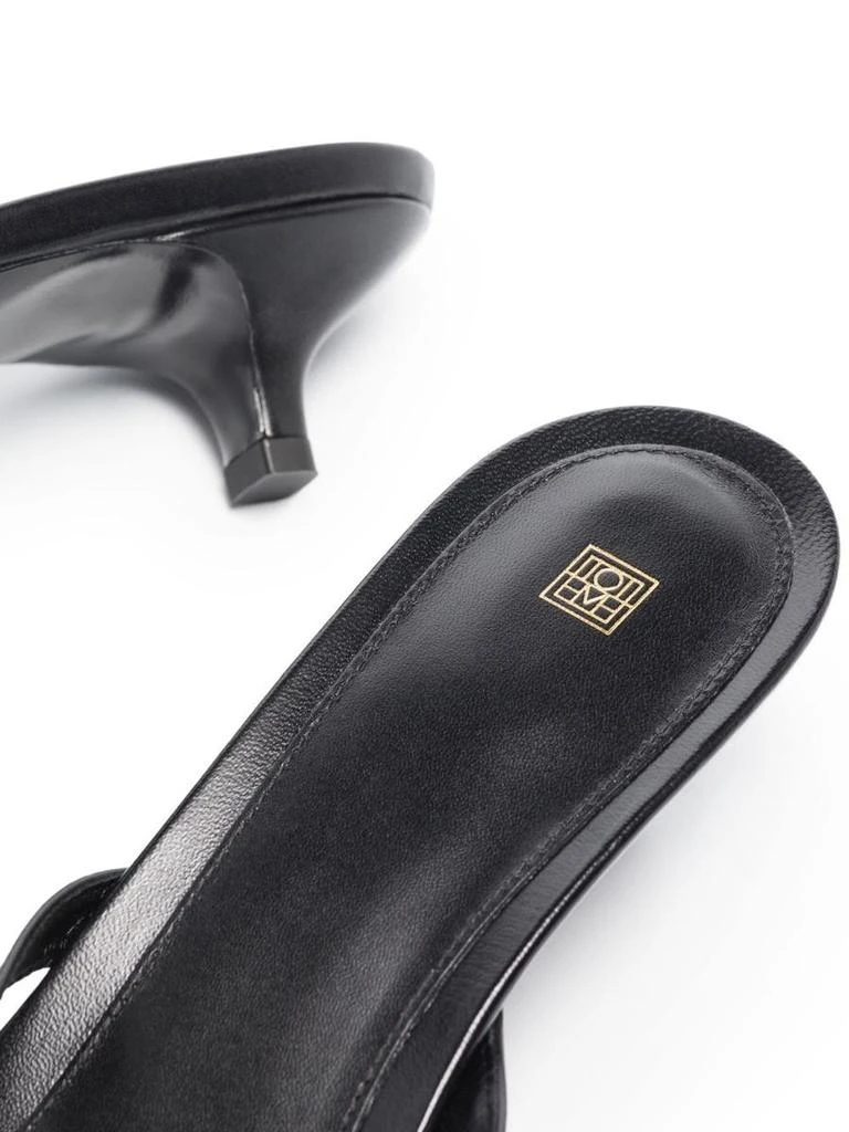 Totême TOTEME Leather Heeled Thong Sandals 3