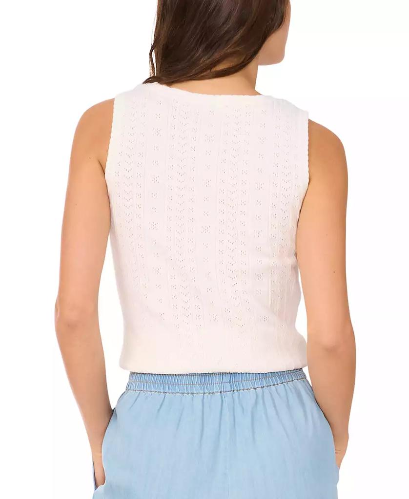1. State Women's Pointelle Sleeveless Sweater