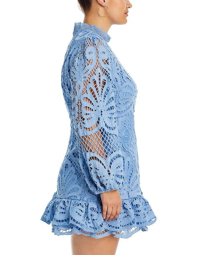 AQUA Long Sleeve Lace Dress - Exclusive 10