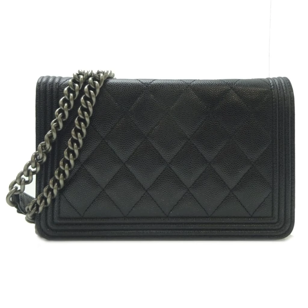 Chanel Grained Calfskin Chain/Shoulder Wallet (Pre-Owned) 2