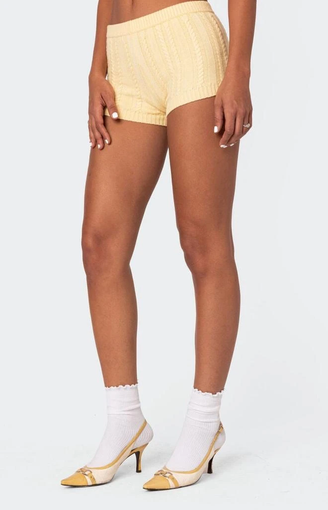 Edikted Raegan Cable Knit Shorts 4
