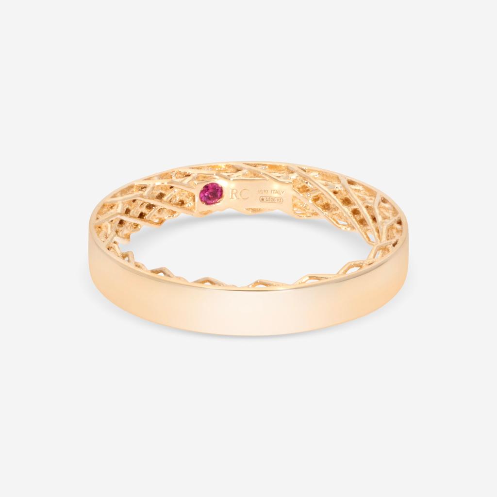 Roberto Coin Roberto Coin Symphony Golden Gate 18K Yellow Gold Band Ring Sz. 7 7771362AY650