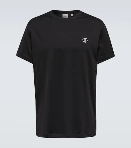 Burberry Embroidered logo cotton T-shirt 1