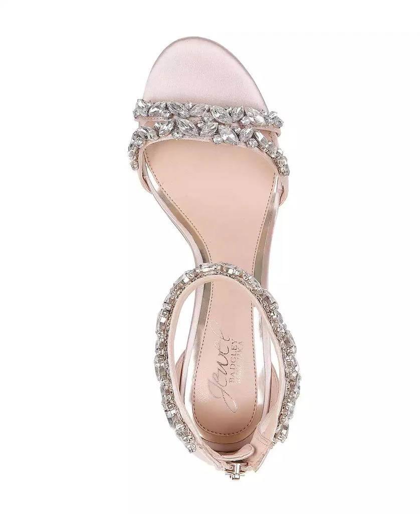 Badgley Mischka Women's Caroline Embellished Ankle Strap Evening Sandals 4