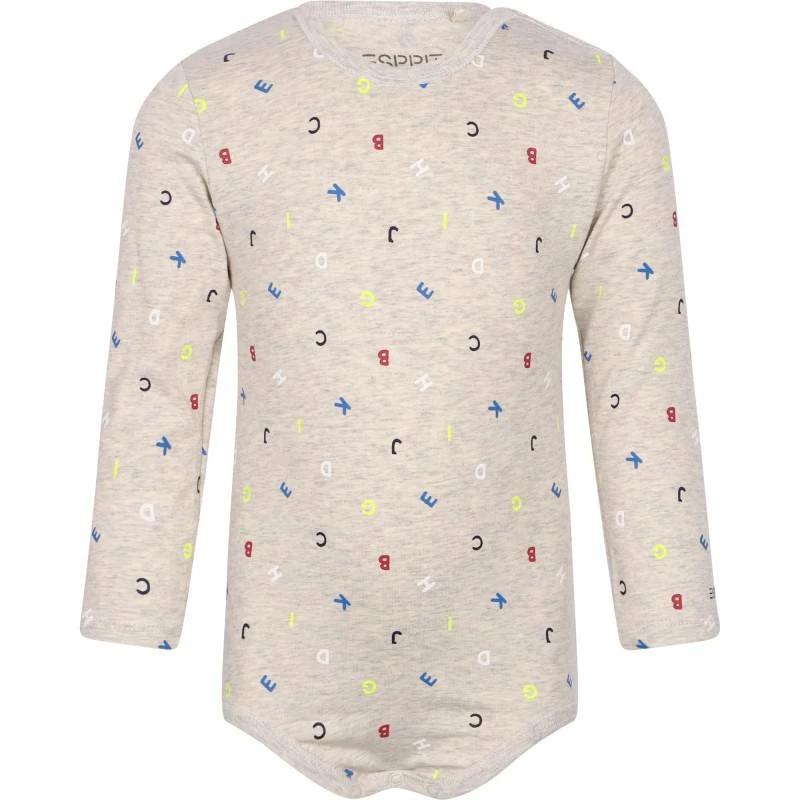 Esprit Just be curious and alphabet letters bodysuit set in blue and grey 2