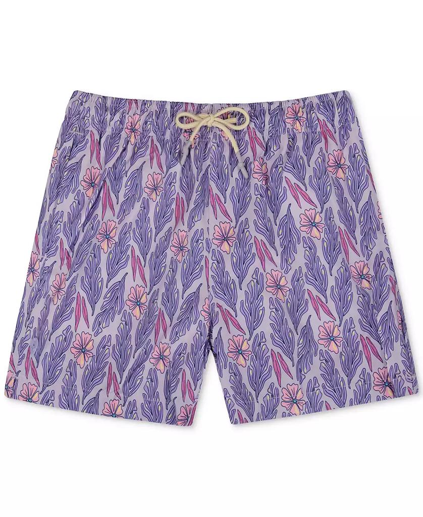 Sunset and Vines Men's Floral Woven Swim Trunks