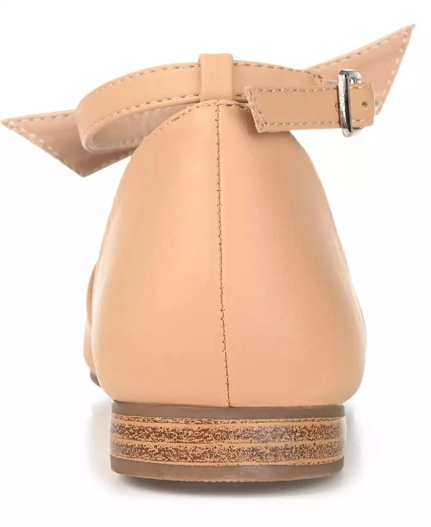 Journee Collection Women's Vielo Bow Ankle Strap Flats 3
