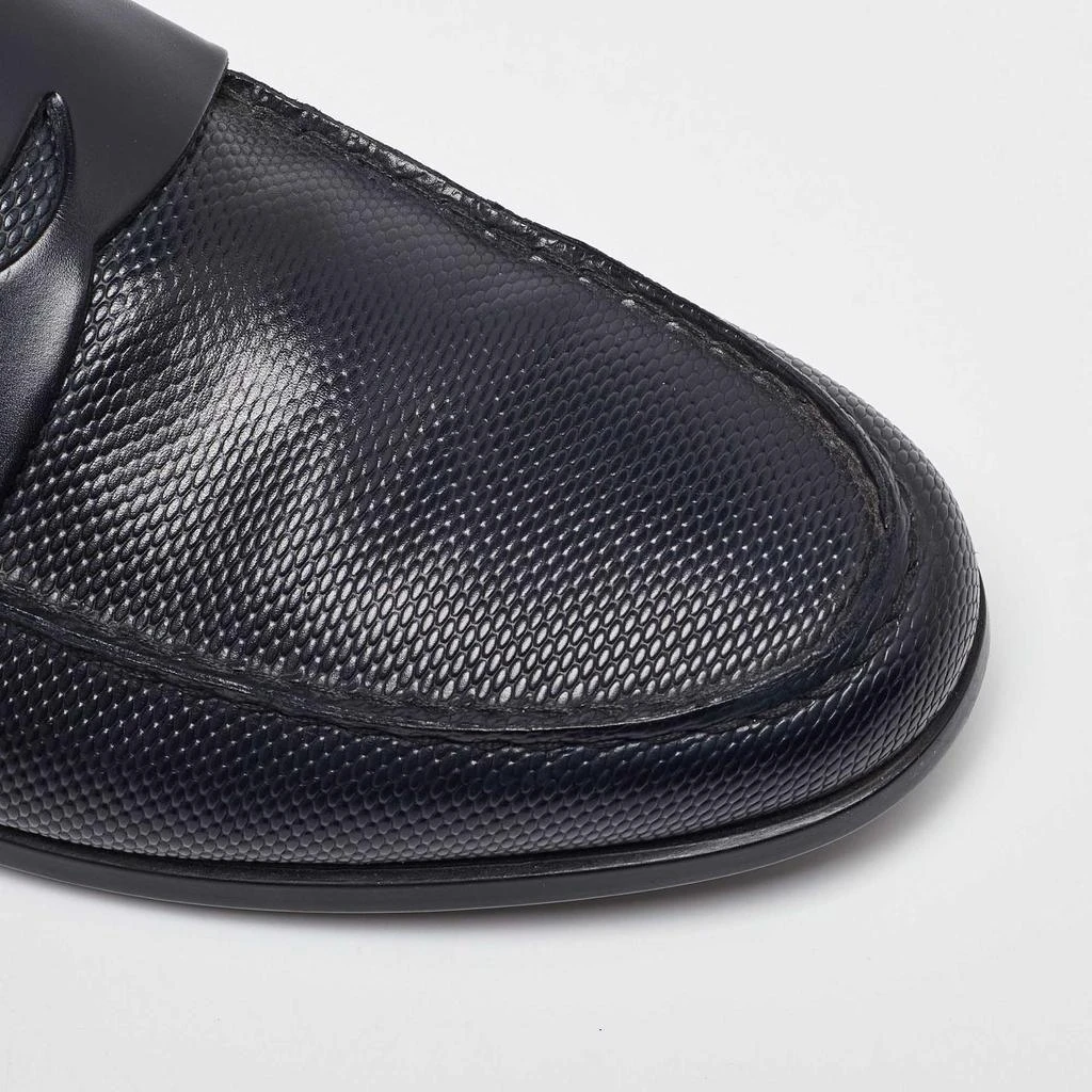 Giorgio Armani Blue leather platform loafers Giorgio armani loafers blue - Gem main image 2