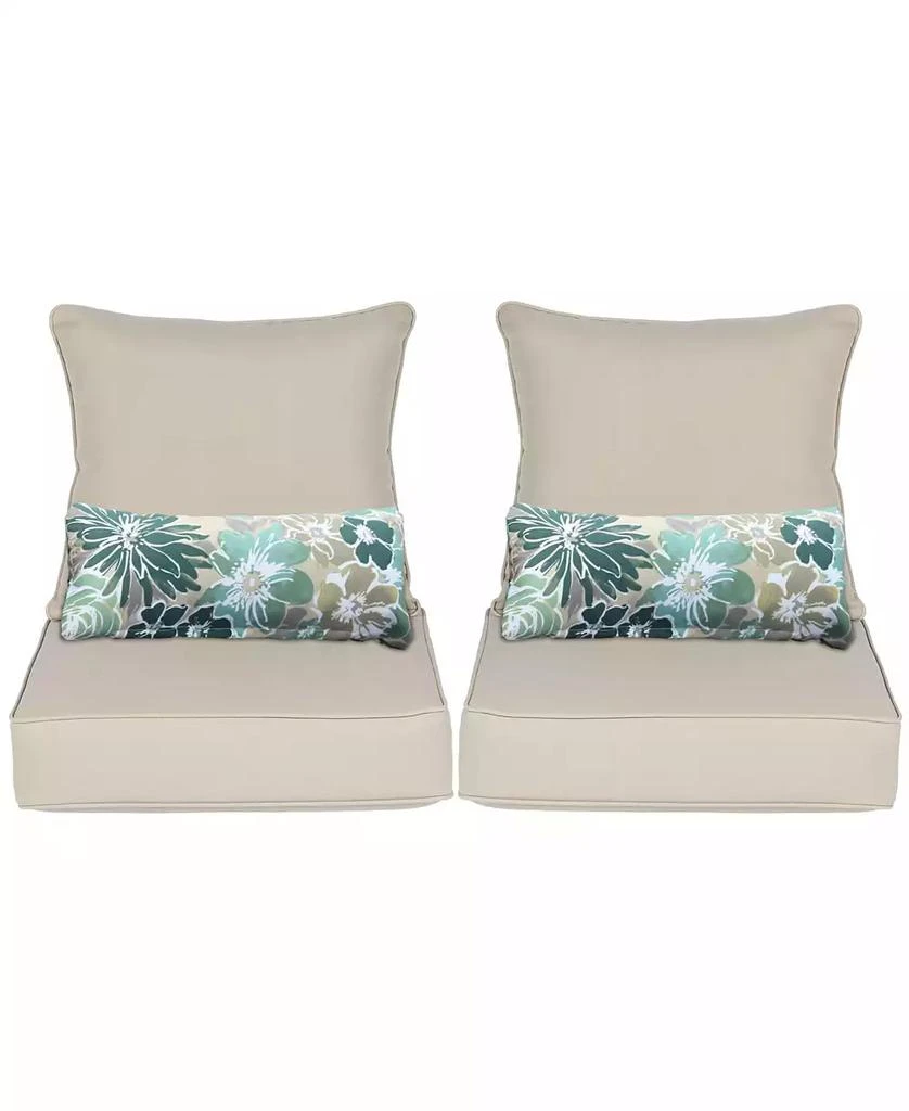 Aoodor 24.4” x 24.4”x5.1” Patio Furniture Outdoor Deep Seat Cushion(2 pieces)