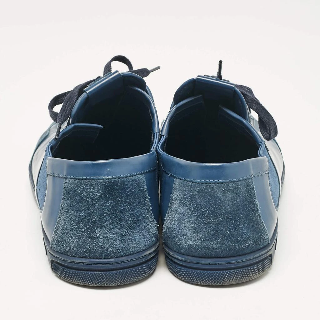 Louis Vuitton Louis Vuitton Blue Leather and Suede Low Top Sneakers Size 43 5