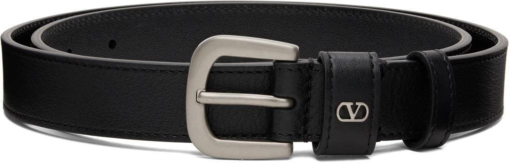 Valentino Black VLogo Signature Belt 1