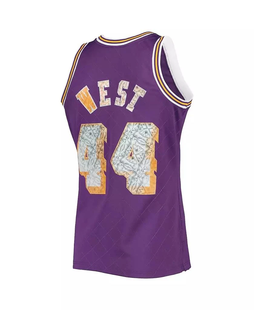 Mitchell & Ness Men's Jerry West Purple Los Angeles Lakers 1971-72 Hardwood Classics 75th Anniversary Diamond Swingman Jersey 4
