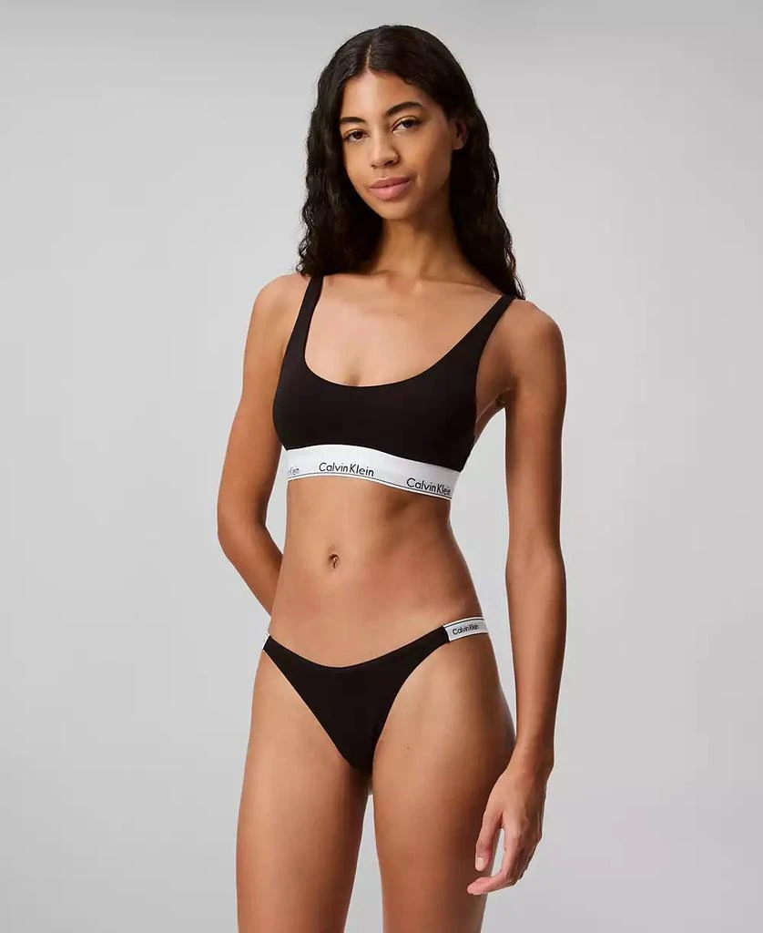 Calvin Klein Women's Modern Logo Dipped String Thong Underwear QD5157 3