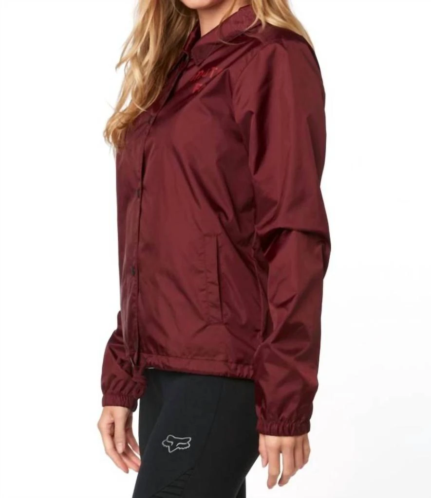 Fox Racing Pit Stop Coaches Jacket In Cranberry 3