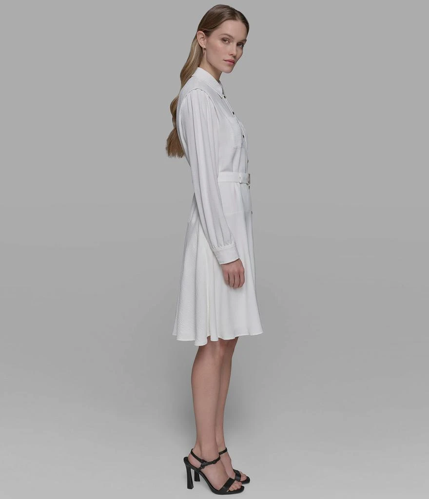 Karl Lagerfeld Paris LONG SLEEVE BELTED SHIRT DRESS 4