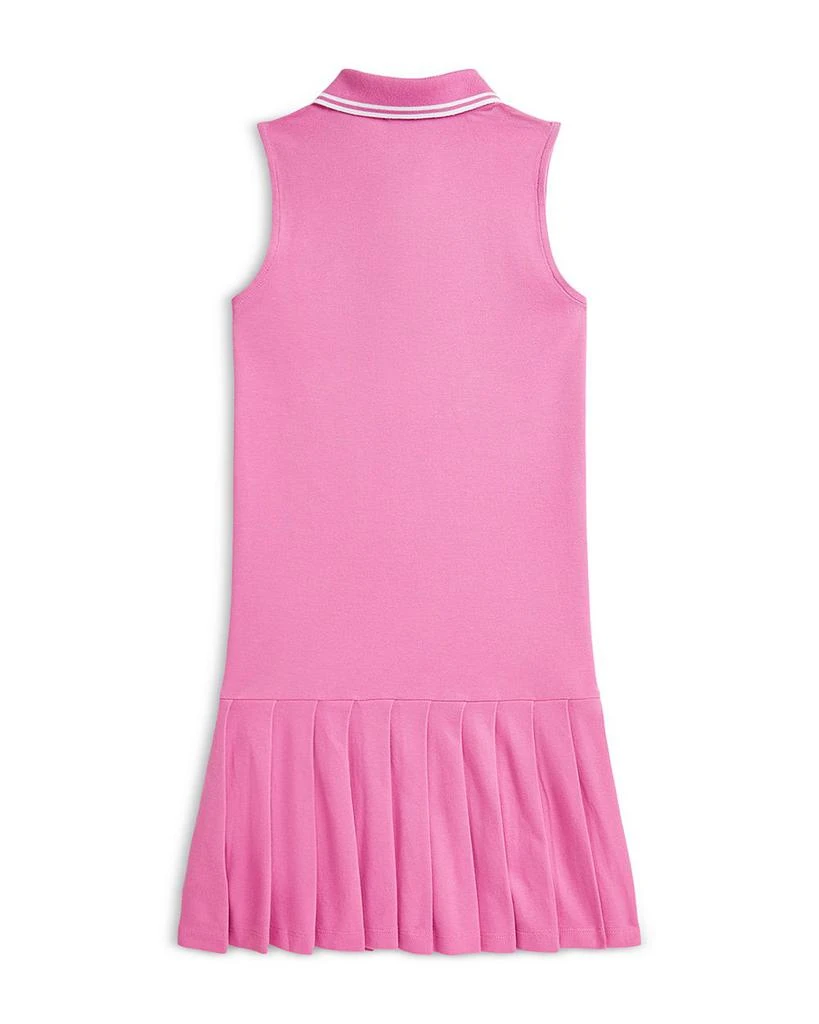 Ralph Lauren Girls' Pleated Stretch Mesh Polo Dress - Big Kid 2