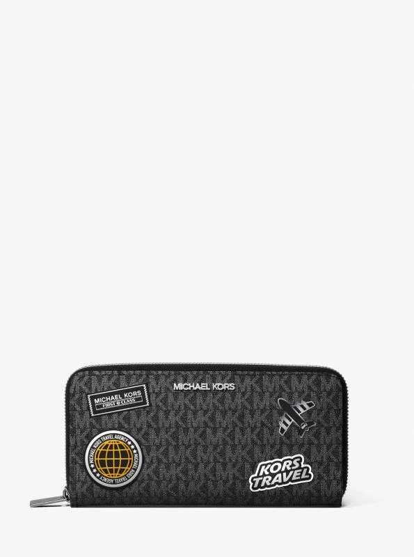 michael_kors Cooper Embellished Logo Zip-Around Wallet 1