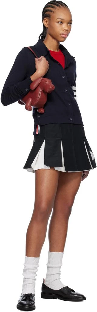 Thom Browne Navy Ripstop Box Pleat Miniskirt 4