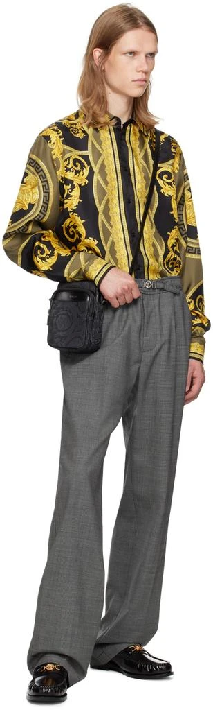 Versace Black & Gold 'La Coupe Des Dieux' Silk Shirt 5