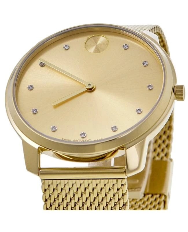 Movado Movado Bold Thin Evolution Quartz Champagne Dial Gold Plated Stainless Steel Men's Watch 3600903 2