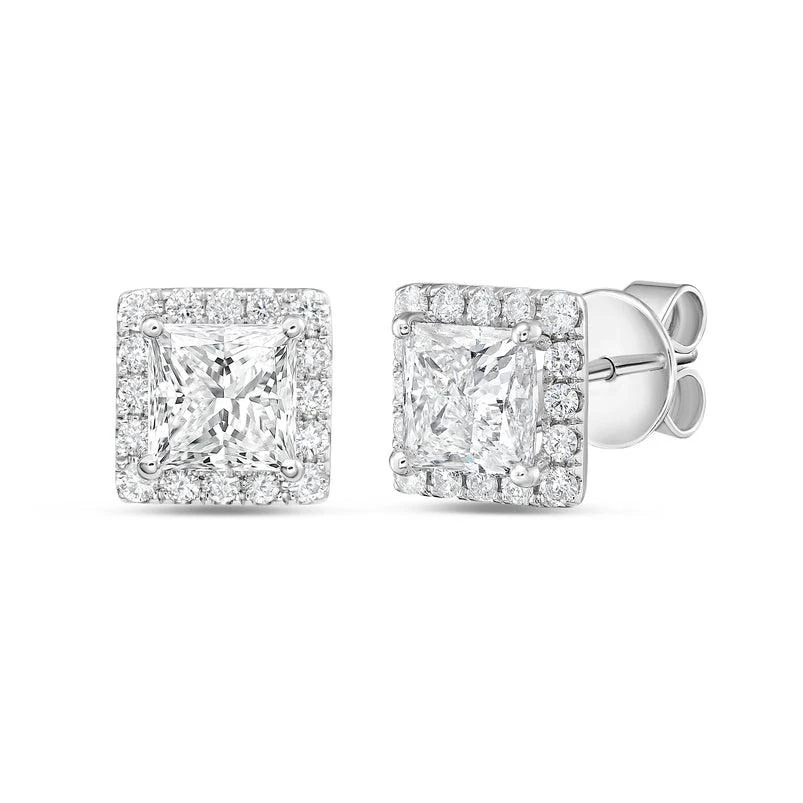 Diana M Jewels 14KT WHITE GOLD LAB GROWN FASHION EARRINGS WEIGHING 6.00 CTS TW 2
