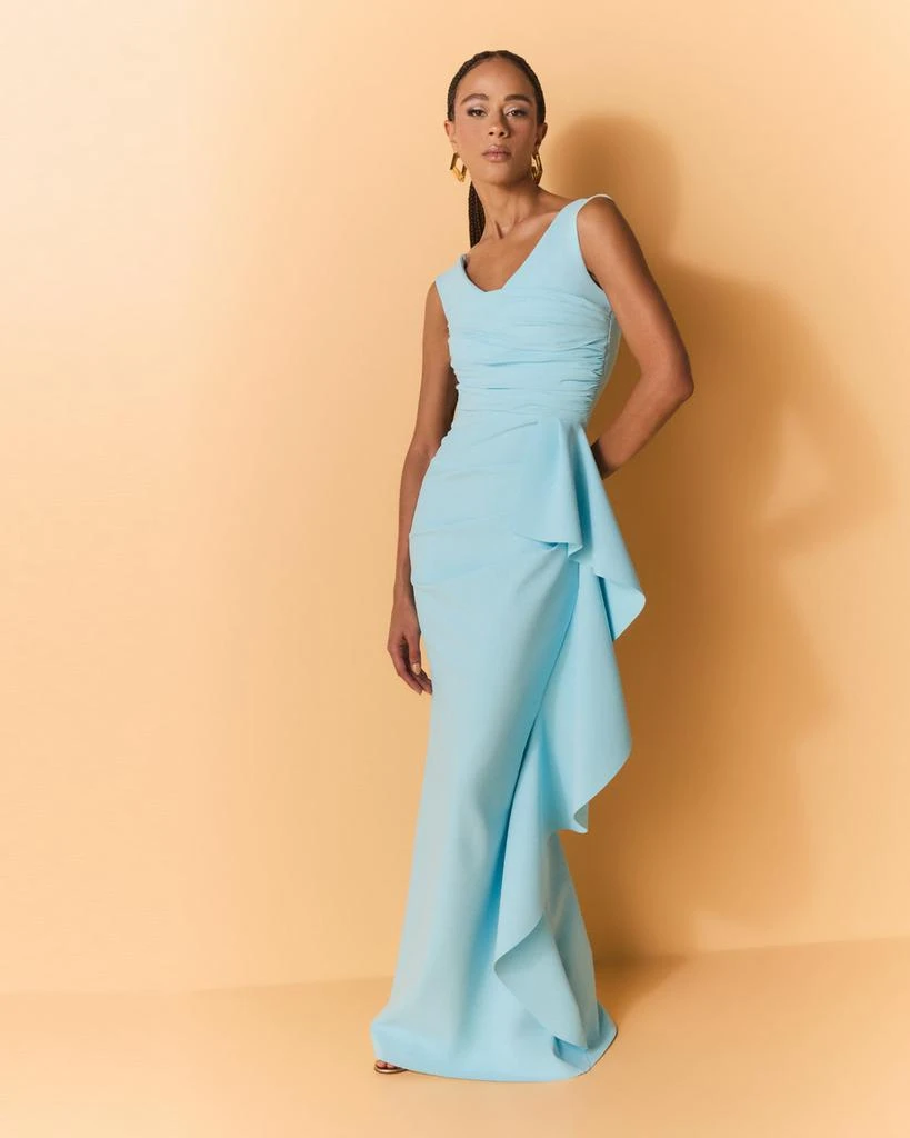 Chiara Boni Sozen Ruched Side-Drape Gown 5