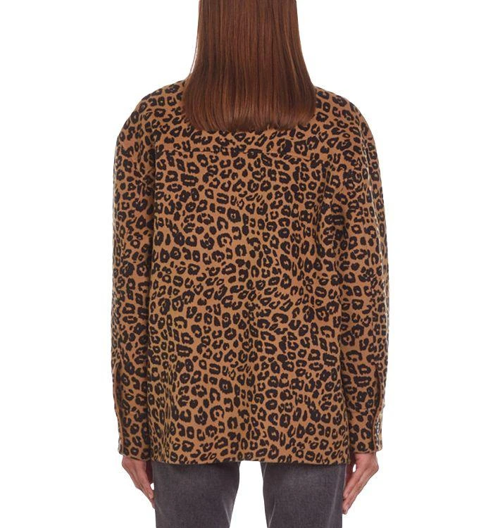 The Kooples Wool Blend Leopard Print Shirt Jacket 2