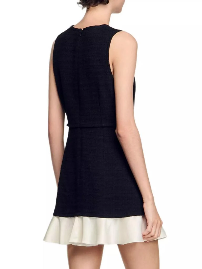 Sandro Two-Tone Tweed Mini Dress 4