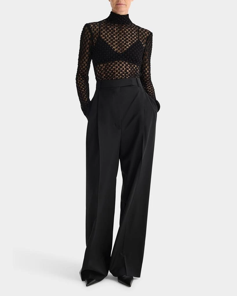 Rohe Geometric Lace Turtleneck Top 2
