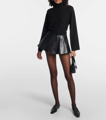 Khaite Ralfa leather miniskirt 2