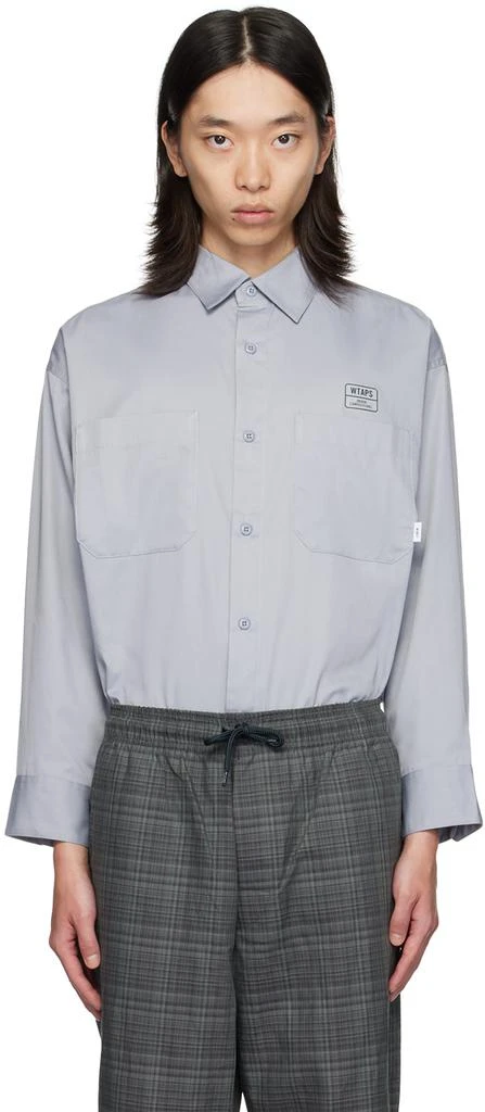 Wtaps Gray Printed-Logo Shirt 1