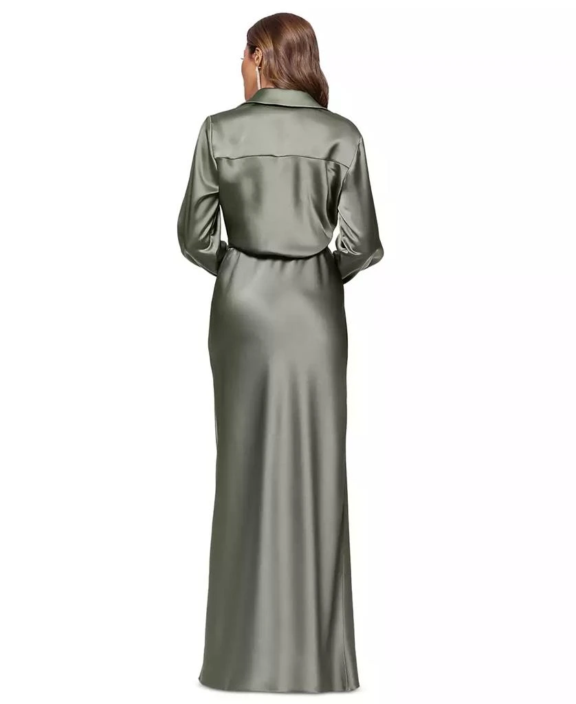 XSCAPE Women's Satin Shirtdress Gown 2