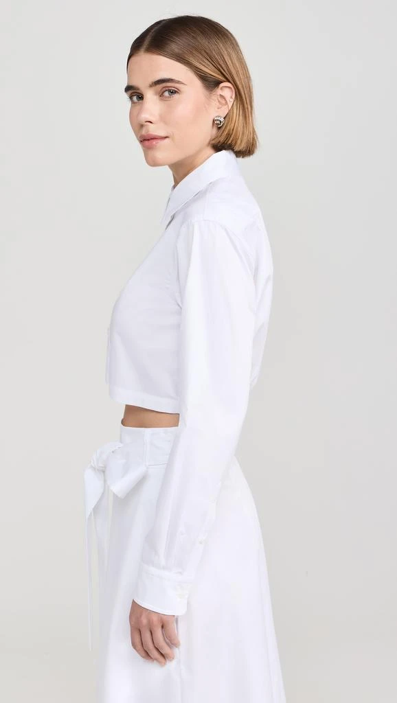 Tibi Eco Poplin Cropped Shirt 3