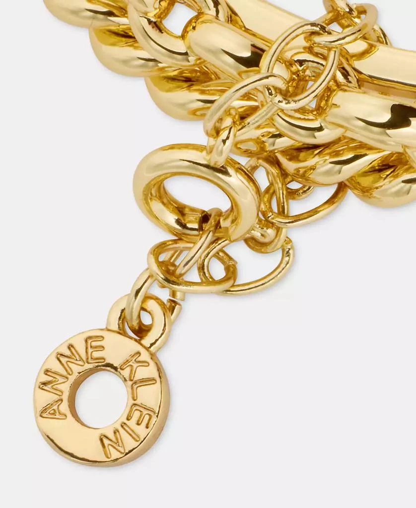 Anne Klein 3-Pc. Set Crystal Heart 
Clover Charm Bangle Bracelets 3