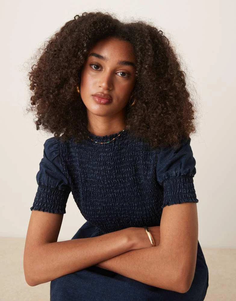 denim mini dress asos ASOS Design - Denim Halter Neck Mini Dress - Women - Cotton/Spandex - 0 US