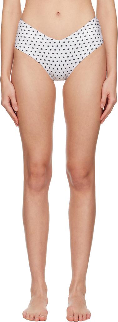 Belle Anna White & Black Raw Bikini Bottom
