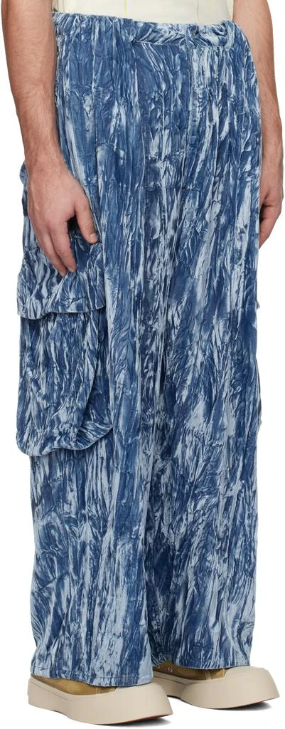 Collina Strada Blue Pleated Cargo Pants 2