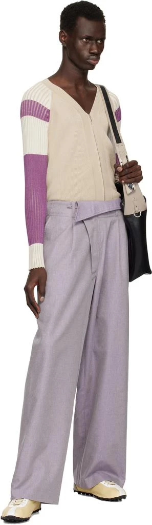 Kiko Kostadinov Beige & Purple Inex Cardigan 4